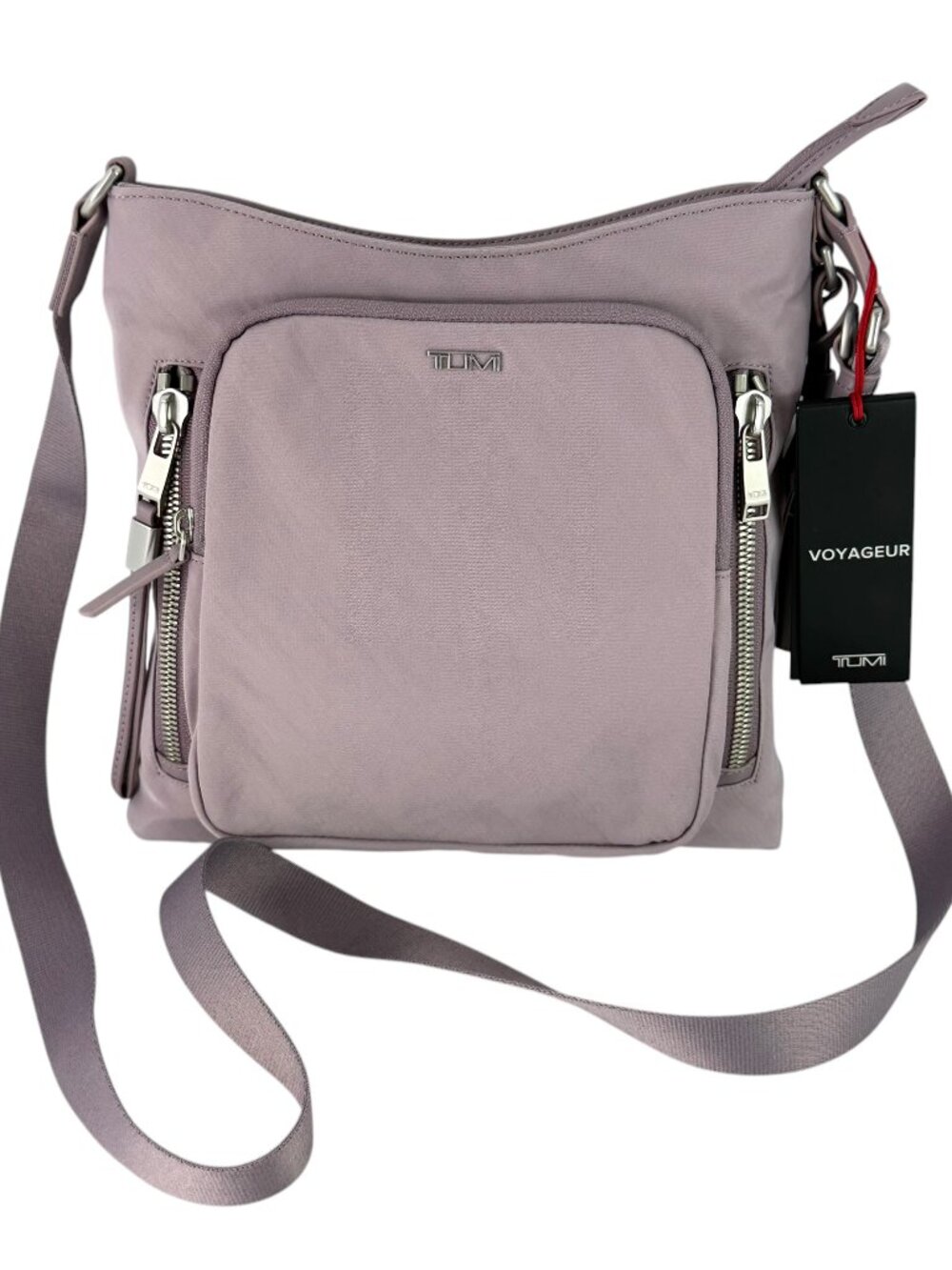 TUMI Voyageur Tyler Light Mauve Nylon Pocket Bag Small Crossbody Shoulder Bag